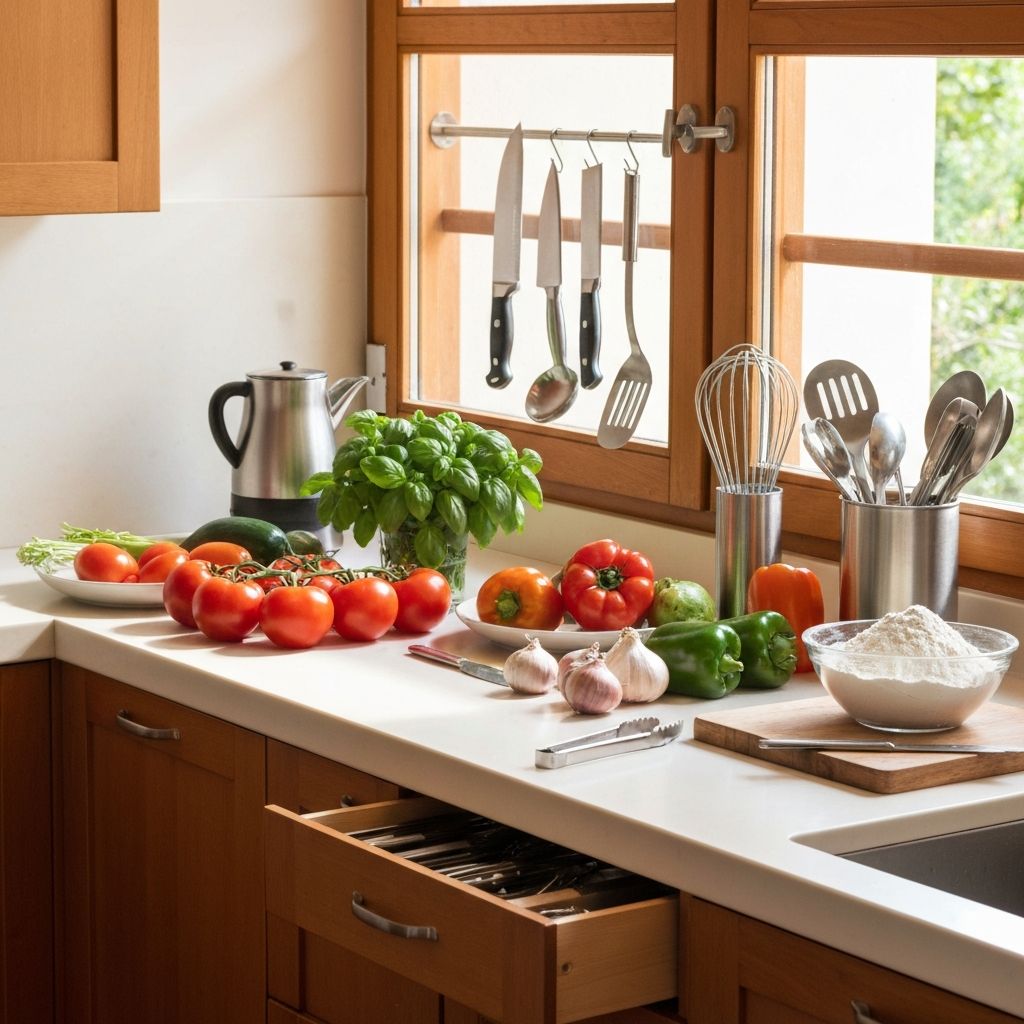 Preparazione settimanale in cucina